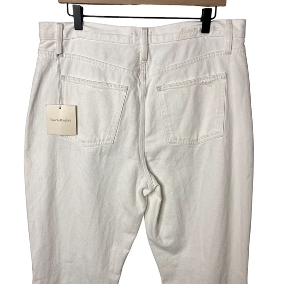 Favorite Daughter The Otto High Waist Boyfriend Jeans White Size 32 Distressed - Picture 6 of 14
